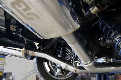 64 Corvette custom stainless Exhaust detail